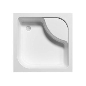 Polimat Čtvercová akrylátová sprchová vanička Tenor 2 80x80 (90x90) Barva: Bílá, Rozměry: 80x80 cm, Varianta: Tenor 2 80x80x24 - 00326