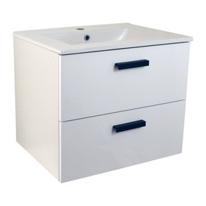 BPS-koupelny Koupelnová skříňka s keramickým umyvadlem Tivoli W 60 bílá