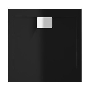 Polimat Čtvercová akrylátová sprchová vanička Vegar B 80x80 (90x90, 100x100) Barva: Černá, Rozměry: 80x80 cm, Varianta: Vegar B 80x80x1,5x4,5 - 00157