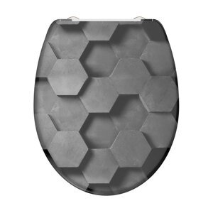 Eisl Sanitär WC prkénko Duroplast Soft Close Hexagons 82392