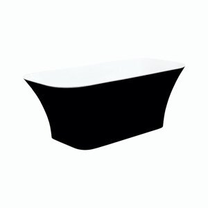 Besco Volně stojící vana z litého mramoru Assos S-Line BW 160x70 Barva: Bílá/černá, Rozměry: 160x70x59 cm, Varianta: Assos S-Line BW 160 Click-Clack chrom, #WMD-160-ALW