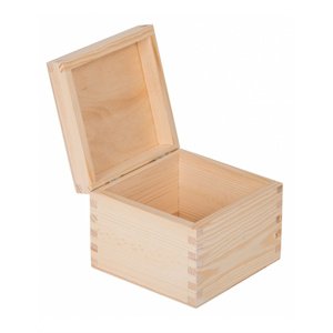 FK Dřevěná krabička - 13x13x10,5 cm, Přírodní