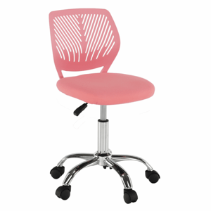 Tempo Kondela Dětská otočná židle SELVA, růžová/chrom + kupón KONDELA10 na okamžitou slevu 3% (kupón uplatníte v košíku)