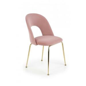 Halmar Jídelní židle K385 - růžová/zlatá