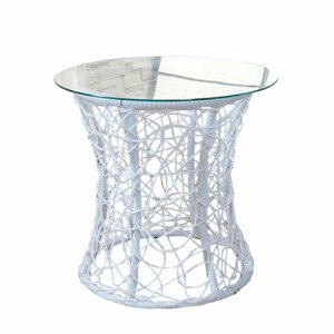 Tempo Kondela Příruční stolek SALMAR NEW - bílý + kupón KONDELA10 na okamžitou slevu 3% (kupón uplatníte v košíku)