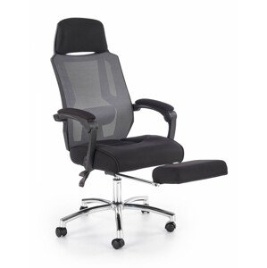 Halmar Kancelářská židle s podnožkou FREEMAN - černá/šedá