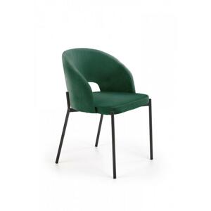 Halmar Jídelní židle K455 - tmavě zelená