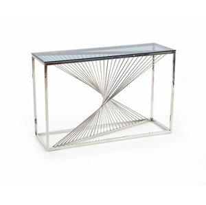 Halmar Konzolový stolek KN4 - chrom/kouřové sklo