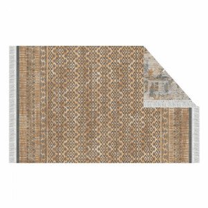 Tempo Kondela Oboustranný koberec MADALA 80x150 cm - hnědá/vzor + kupón KONDELA10 na okamžitou slevu 3% (kupón uplatníte v košíku)