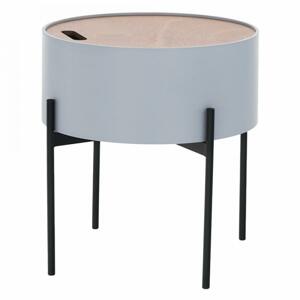 Tempo Kondela Příruční stolek MOSAI - šedá / přírodní / černá + kupón KONDELA10 na okamžitou slevu 3% (kupón uplatníte v košíku)