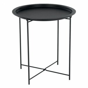 Tempo Kondela Příruční stolek s odnímatelným tácem RENDER - černý + kupón KONDELA10 na okamžitou slevu 3% (kupón uplatníte v košíku)