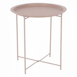 Tempo Kondela Příruční stolek s odnímatelným tácem RENDER - nude růžový + kupón KONDELA10 na okamžitou slevu 3% (kupón uplatníte v košíku)