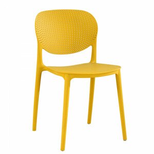 Tempo Kondela Stohovatelná židle FEDRA new - žlutá + kupón KONDELA10 na okamžitou slevu 3% (kupón uplatníte v košíku)