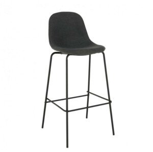 Tempo Kondela Barová židle MARIOLA 2 NEW - tmavě šedá látka / kov + kupón KONDELA10 na okamžitou slevu 3% (kupón uplatníte v košíku)