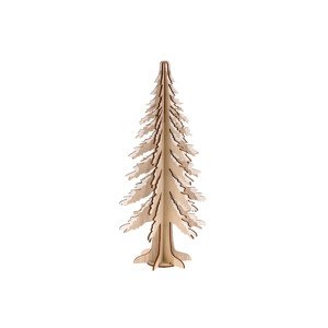 Autronic Strom, dřevěná dekorace - přírodní s bílými kraji AC7162