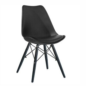 ATAN Jídelní židle KEMAL NEW - černá / dřevo - II.jakost