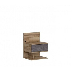 BRW Arica noční stolek KOM1S/P, dub silva/beton