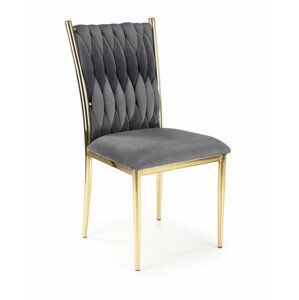 Halmar Jídelní židle K436 - šedá/zlatá