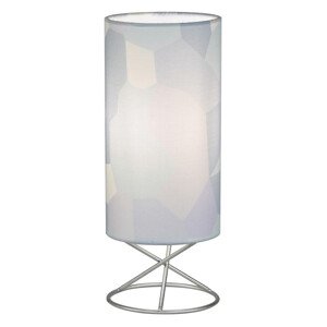 Tempo Kondela Stolní lampa AVAM - kov/šedé textilní stínítko + kupón KONDELA10 na okamžitou slevu 3% (kupón uplatníte v košíku)