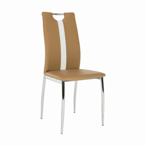 Tempo Kondela Židle SIGNA - béžová / bílá ekokůže + kupón KONDELA10 na okamžitou slevu 3% (kupón uplatníte v košíku)