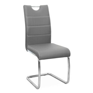 Tempo Kondela Jídelní židle ABIRA - světle šedá ekokůže + kupón KONDELA10 na okamžitou slevu 3% (kupón uplatníte v košíku)