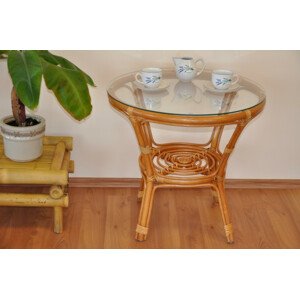 Axin Trading Ratanový stolek Bahama - medový