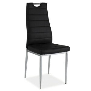 Casarredo Jídelní čalouněná židle H-260 černá/chrom