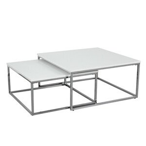Tempo Kondela Konferenční stolek ENISOL - chrom / bílá + kupón KONDELA10 na okamžitou slevu 3% (kupón uplatníte v košíku)