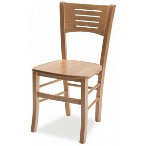 MIKO Dřevěná židle Atala masiv Tmavě hnědá