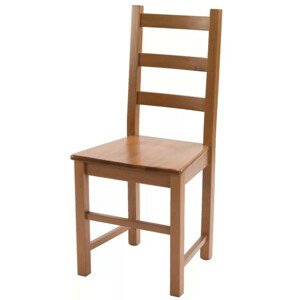 MIKO Dřevěná židle Rustica - masiv Tmavě hnědá